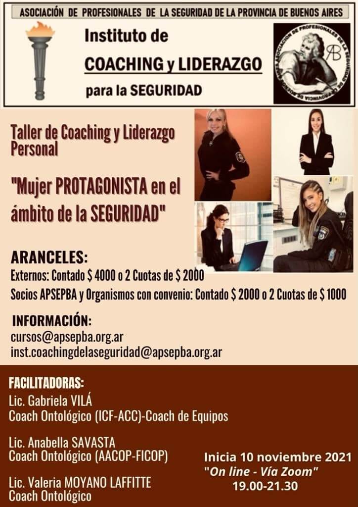 Taller de coaching y liderazgo personal-Mujer protagonista en el ámbito de la seguridad